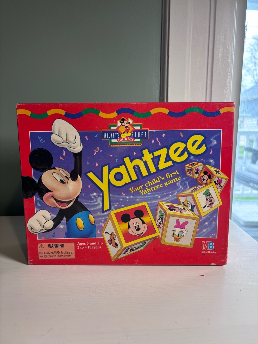Mickey Mouse Yahtzee Game 1996 Disney Missing One Yellow Token